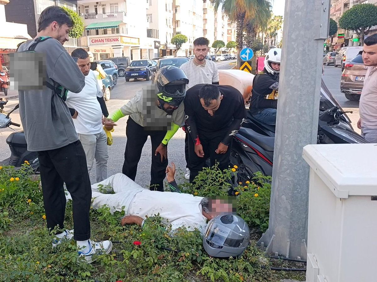 Aynı kavşakta bir saat arayla iki ayrı motosiklet kazası: 2 yaralı